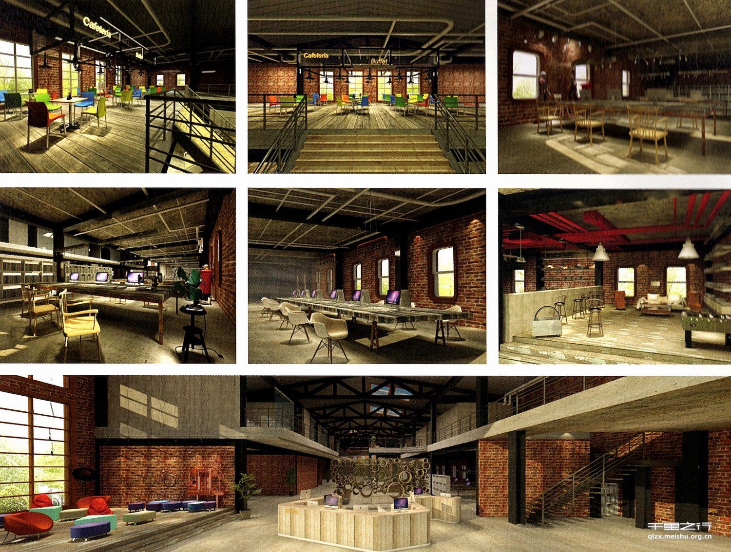 《旧工厂改造-loft式设计工作室》