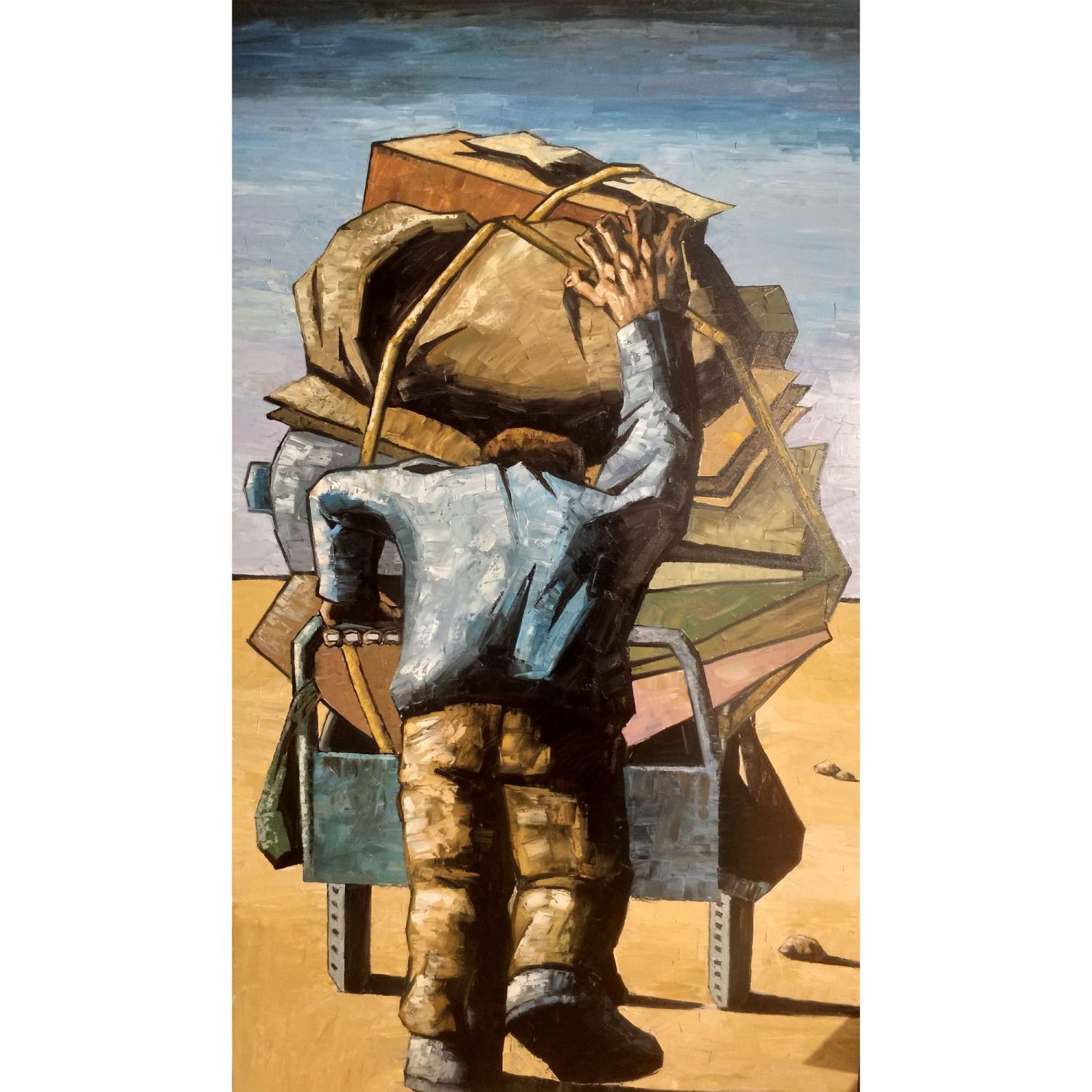 《拾荒者》-布面油画-175cm×130cm-2020