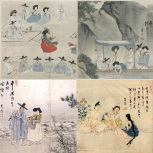 李氏朝鲜风俗画中的士人风趣探究——以申润福《蕙园传神帖》为例