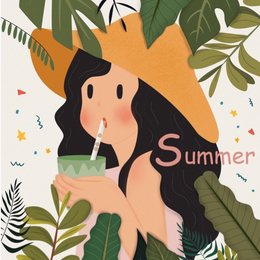 奈雪的茶系列插画【夏】